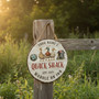 Rustic Duck Quack Shack Personalized Farm Round Wood Sign