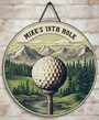 Score a Hole in One with This Custom Sport Round Wood Sign