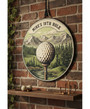 Score a Hole in One with This Custom Sport Round Wood Sign