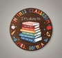 A Colorful Classroom Welcome, Teacher Round Wood Sign
