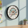Colorful Teacher's Joy - Personalized Wall Clock with Rainbow Art