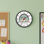 Colorful Teacher's Joy - Personalized Wall Clock with Rainbow Art