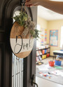 Farmhouse Style Personalized Teacher Round Wood Sign