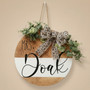 Farmhouse Style Personalized Teacher Round Wood Sign