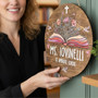 Heartfelt Classroom Welcome Teacher Round Wood Sign