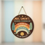 Inspiring You Matter Rainbow Teacher Round Wood Sign