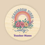 Rustic Birch Teacher Round Wood Sign Classroom Welcome Decor