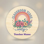 Rustic Birch Teacher Round Wood Sign Classroom Welcome Decor