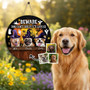 Beware Dog Licker Personalized Halloween Round Wood Sign