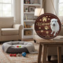Custom Photo and Name Animal Round Wood Sign Pet Home Decor