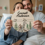 His First Woodland Keepsake Wolf Mountain Round Wood Sign