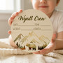 Mountain Bear Birth Stat Personalized Newborn Nursery Wood Sign