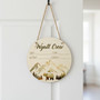 Mountain Bear Birth Stat Personalized Newborn Nursery Wood Sign