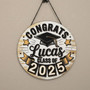Personalized Graduation Round Wood Sign, Gifts Decor