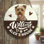 Personalized Home Animal Round Wood Sign for Pet Lovers