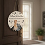 Personalized Pets Face, Animal Round Wood Sign Welcome Decor