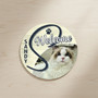 Photo and Initial Personalized Animal Round Wood Sign Decor