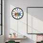 Positive Affirmations Crayon Personalized Wall Clock for Teachers