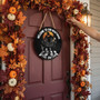 Spooky Nightmare Before Christmas Style Halloween Round Wood Sign