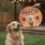 Spooky Season Pet Love Custom Halloween Round Wood Sign