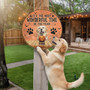 Spooky Season Pet Love Custom Halloween Round Wood Sign