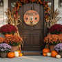Spooky Season Pet Love Custom Halloween Round Wood Sign