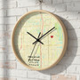 Where We Met Personalized Wall Clock Anniversary Map Art Gift