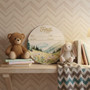 Wildflower Peaks Personalized Mountain Round Wood Sign for Nursery