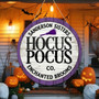 Witchy Charm Hocus Pocus Halloween Round Wood Sign