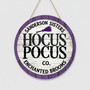 Witchy Charm Hocus Pocus Halloween Round Wood Sign