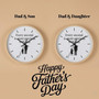 A Father�s Love - Personalized Wall Clock for Dad & Kids