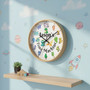 Dino Discovery Personalized Wall Clock for Kids Nursery Decor