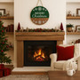 Personalized Christmas Round Wood Sign, Festive Holiday Keepsake