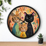 Retro MCM Cat Face Personalized Wall Clock