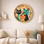 Retro MCM Cat Face Personalized Wall Clock