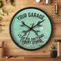 Expert's Workspace - Personalized Wall Clock for Custom Garages
