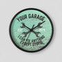 Expert's Workspace - Personalized Wall Clock for Custom Garages