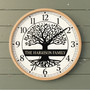 Family Roots - Custom Name Tree of Life Personalized Wall Clock