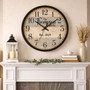 Your Family Story - Rustic Wood Plank Personalized Wall Clock