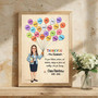Gift For Teacher - Custom Teacher Balloon With Kids’ Names Canvas