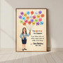 Gift For Teacher - Custom Teacher Balloon With Kids’ Names Canvas