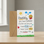 Celebrating First Father's Day Greeting Card from Baby and Kids