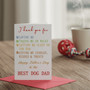 Pawsome Pawther's Day Greeting Card for the Best Dog Dad Ever