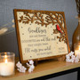 Cardinal Memorial Layer Wood Sign Forever in Our Hearts Keepsake