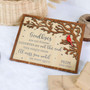Cardinal Memorial Layer Wood Sign Forever in Our Hearts Keepsake