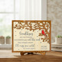Cardinal Memorial Layer Wood Sign Forever in Our Hearts Keepsake