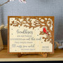 Cardinal Memorial Layer Wood Sign Forever in Our Hearts Keepsake