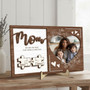 Cherished Mom Photo Puzzle Piece Layer Wood Sign Keepsake Cherished Mom Photo Puzzle Piece Layer Wood Sign Keepsake