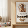 Cherished Pet Portrait Layer Wood Sign Collar Holder