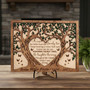 Family Tree Memorial Layer Wood Sign Custom Sympathy Keepsake Family Tree Memorial Layer Wood Sign Custom Sympathy Keepsake